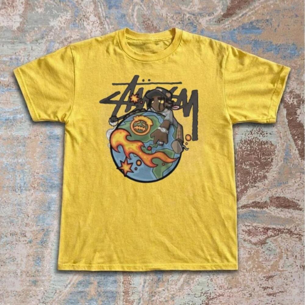 Stussy Yellow Graphic Tee 1